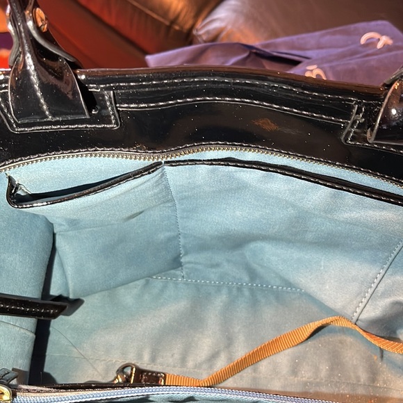 Dooney & Bourke Black Patent Leather Zip Tote - Picture 16 of 16